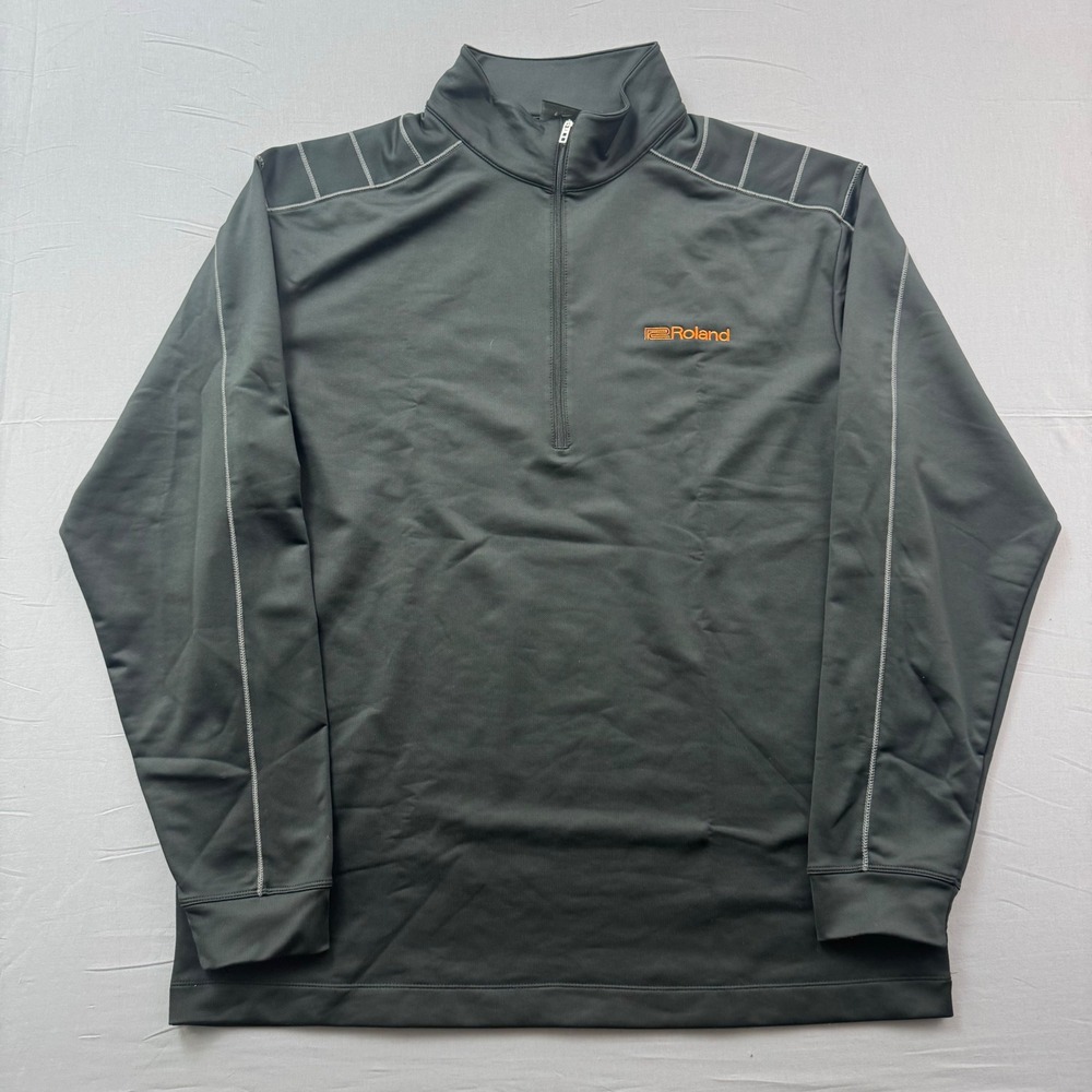 Nike Golf Roland Dri-FIT Quarter Zip Pullover Gray‎ Mens XL Contrast Stitching